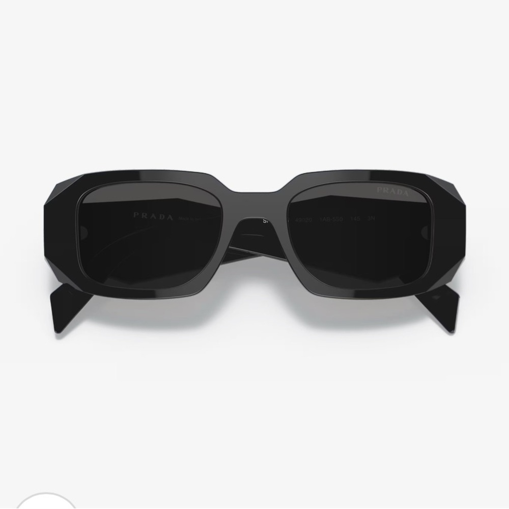Prada Black Angular Sunglasses - image 1